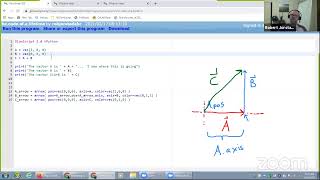 Beginning to code with vectors in glowscript
