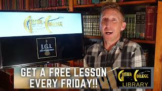 Our New 'Freebie Friday!' | How To Get A Free Lesson Each Week From the Guitar College Library! |