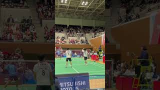 【badminton】S/Jリーグ2025年1月26日BIPROGY金子.谷岡ペア勝利の瞬間#shortsvideo #shorts