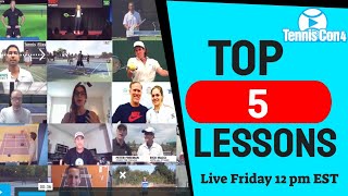 Live Tennis Con 4 Top 5 Lessons to Watch!
