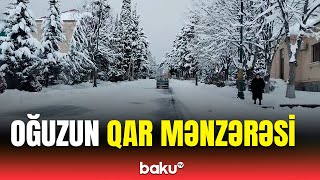 Ağ örpəyə bürünən Oğuzdan görüntülər