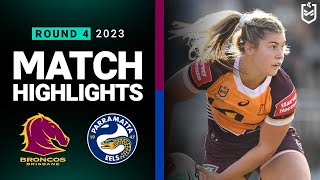 NRLW 2023 | Brisbane Broncos v Parramatta Eels | Match Highlights