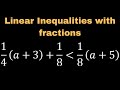 How to Solve Inequalities with Fractions & Variables,Graph, Interval Notation,Number Line