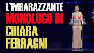 L'imbarazzante monologo di Chiara Ferragni a Saremo 2023