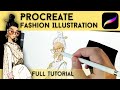 Procreate Fashion Illustration Tutorial: Digital Drawing Tips and Tricks #procreate #drawing #art