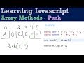 Push - Array Methods - Javascript Tutorial