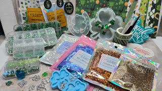 #58 💚  Glitz and Glitter Haul + Shamrock Pendant Set | St. Patrick’s Day DIY Resin Jewelry  💚