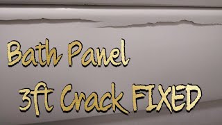 Destroyed broken  bath panel... fixed!! DIY easy repair mend bargain save money