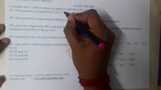 GATE CSE 2006 Q || C PROGRAMMING ||Data Structure || GATE Insights Version: CSE
