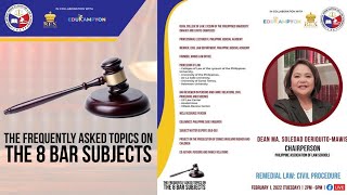 Remedial Law: Civil Procedure | The Frequently Asked Topics on the 8 Bar Subjects