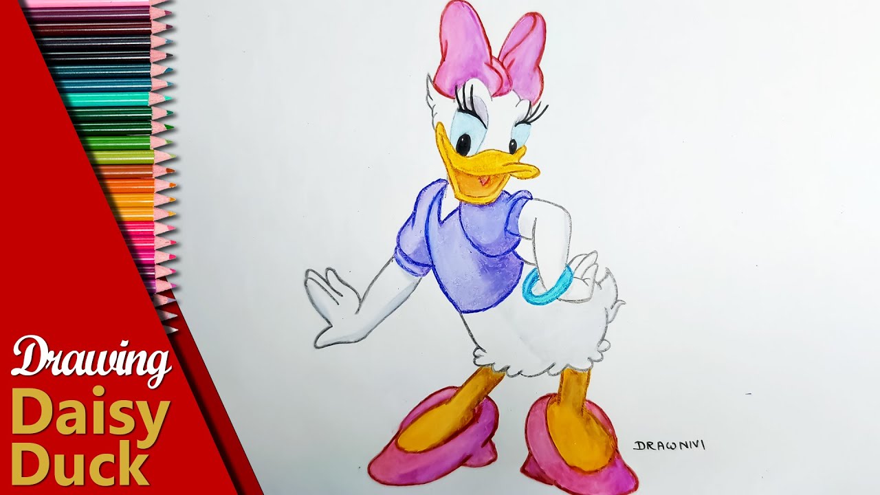 Drawing Daisy Duck | How To Draw Daisy Duck - YouTube