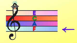 Treble Clef Has A Silly FACE 😜 Treble Clef Song for Space Notes 🎼