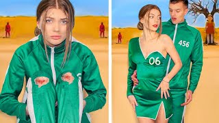 HOW TO BECOME POPULAR IN SQUID GAME! Girls Outfit DIY & Clothes Ideas by Mariana ZD