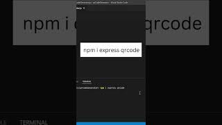 Create QRCode Generator using NodeJS