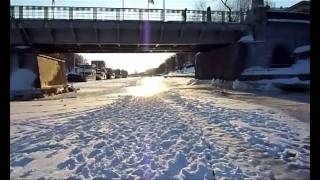 On ice of Aurajoki, part 1 /Tuomiokirkko-Myllysilta