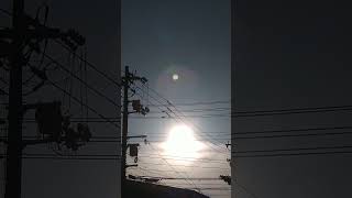 ウェザーリポート動画0827「薄雲に沈みかけの夕日」@鳥取市　17時41分頃　