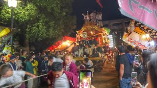 令和4年　東大阪市　若江鏡神社秋祭り　若江東部だんじり宮入り