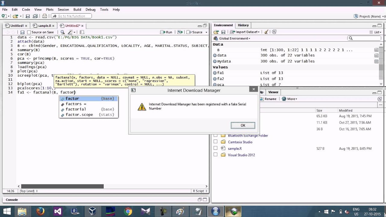 Factor Analysis Using R Studio Youtube