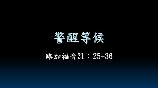 待降節第1主日＜路加福音 21：25 - 36＞警醒等候（台語）