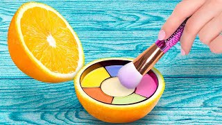 ¡Maquillaje REAL dentro de frutas! | Maneras increíbles de esconder tu maquillaje