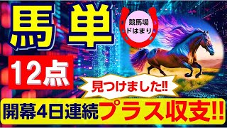 【競馬検証】馬単12点　～ドはまりの競馬場をみつけました！ 開幕4日間連続プラス収支～