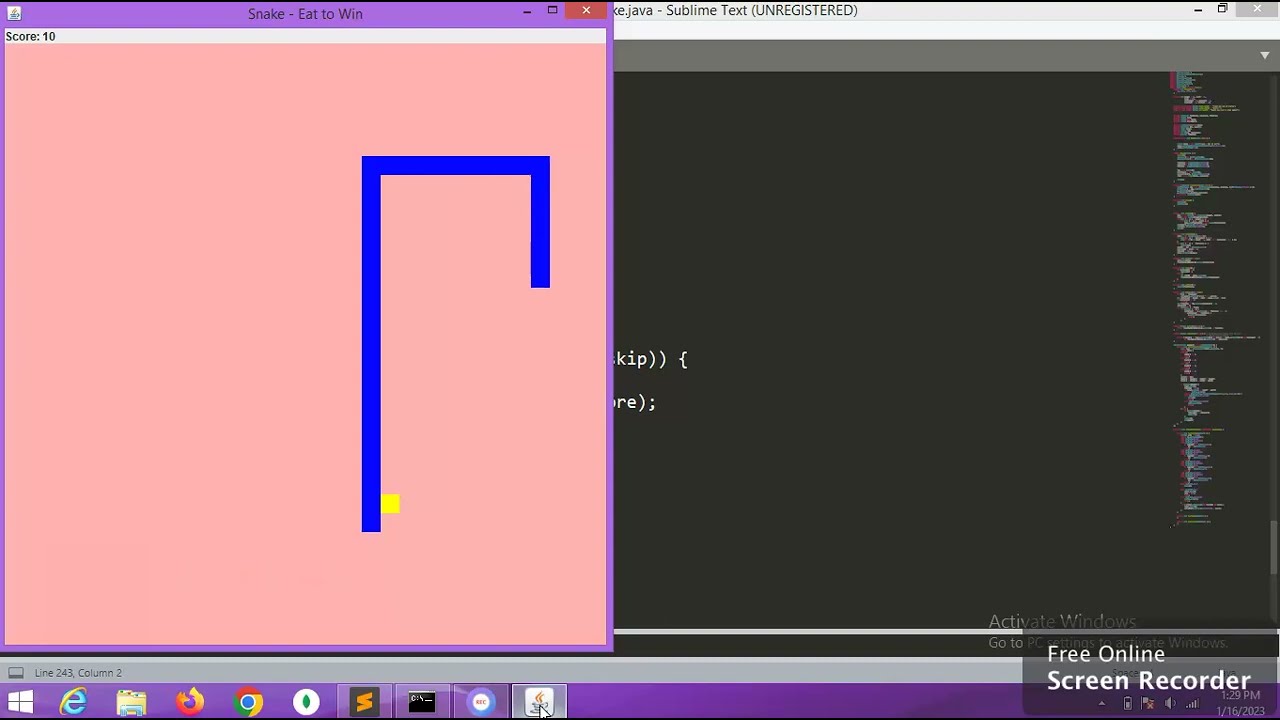 How To Create Snake Game Using Java With Source Code - YouTube