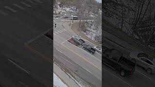 Sinkhole swallows cars at traffic light in Nebraska