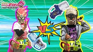 仮面ライダーエグゼイド！ガシャット対決！マイティクリエイターVRX対ハリケーンニンジャ！なりきりエグゼイドと仮面ライダー風魔の対決！