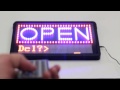 item 4693 led open sign with message display