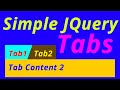 Simple JQuery Tabs || How to build simple tabs with jQuery ||  Ujjwal Technical Tips