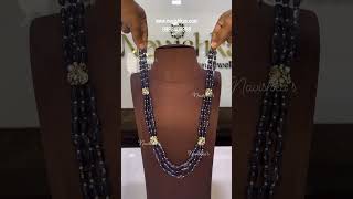 Royal look Violet Colour 3 layered real beads Mala. #jewelleryjewellery#beadsjewellery  #accessories