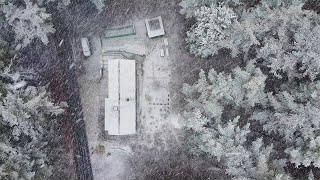 雪が降るなかドローン「Mavic Mini」を飛ばしてみた😄