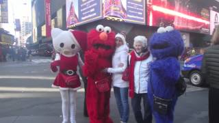Crazy !!! Scams in NYC Times Square | Fake Disney Characters 2016