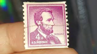 4 CENTS 🇺🇸 U. S. POSTAGE 📫 POSTAGE STAMPS PRES. ABRAHAM LINCOLN 😃