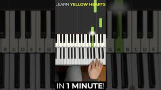 How to play Yellow Hearts on Piano in Under 1 Minute