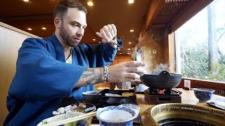 Traditional JAPANESE Breakfast + 10pm RAMEN at Onsen Hotel | Hakone, Japan