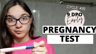 Early Pregnancy Test at 9 dpo || Getting my hopes up and feeling hyper || ttc ba