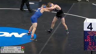 141lbs Clay Carlson (SDSU) maj dec Colin Valdiviez (Northwestern)