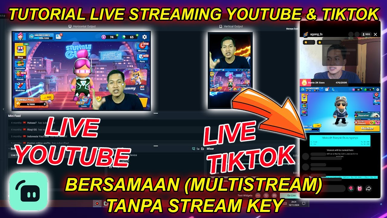 Tutorial Multistream Tiktok Tanpa Stream Key Streamlabs