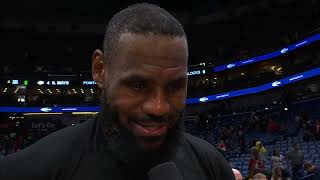 LeBron James talks Lakers Win & the Playoffs, Postgame Interview 🎤