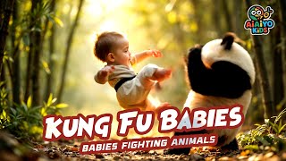 Kung Fu Babies | babies fight with animals @Aiaiyokids Nursery Rhymes \u0026 Kids Songs