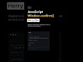 🔔💻 Master JavaScript: Using window.confirm() to Enhance User Interaction! 🚀✨ ||#shorts #shortvideo