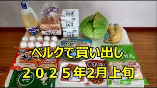 ベルクで買い出し　１３点購入　２０２５年２月上旬