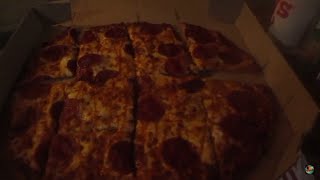 Domino's Buffalo Garlic Parm Pepperoni Thin Crust Pizza #dominos #dominospizza #pepperoni #pizza