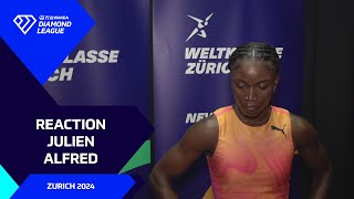 2024 Zurich: Interview With Julien Alfred (women's 100m) - Wanda Diamond League