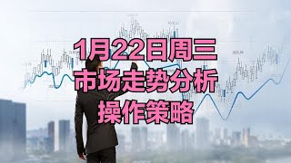 A股：请提前做好准备，盘面非常明显，1月22日周三市场走势分析