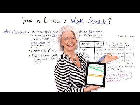 How to Create a Work Schedule - Project Management Training How to Create a Work Schedule - Project Management Training