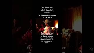 it looks like chalino Sanchez is trying to get help by looking and pointing at his killer