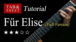 Für Elise (Full Version) - Guitar Lesson + TAB