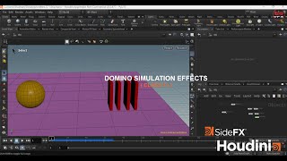 How to create domino simulation in Houdini fx | Side Fx Houdini for beginners (class 11) | SG VFX